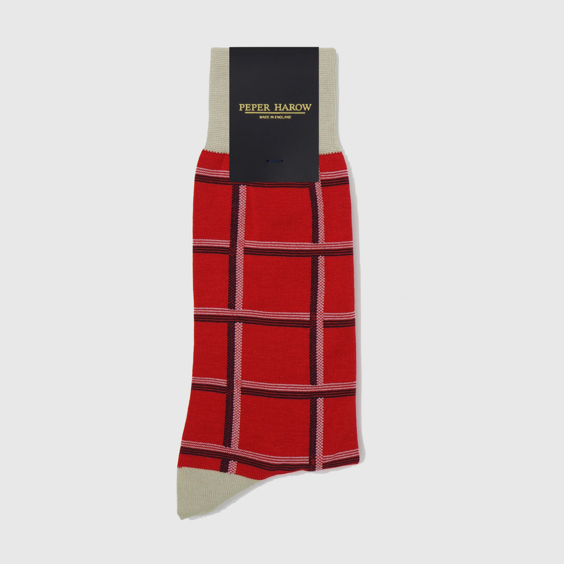 Peper Harow Sock - Check Red