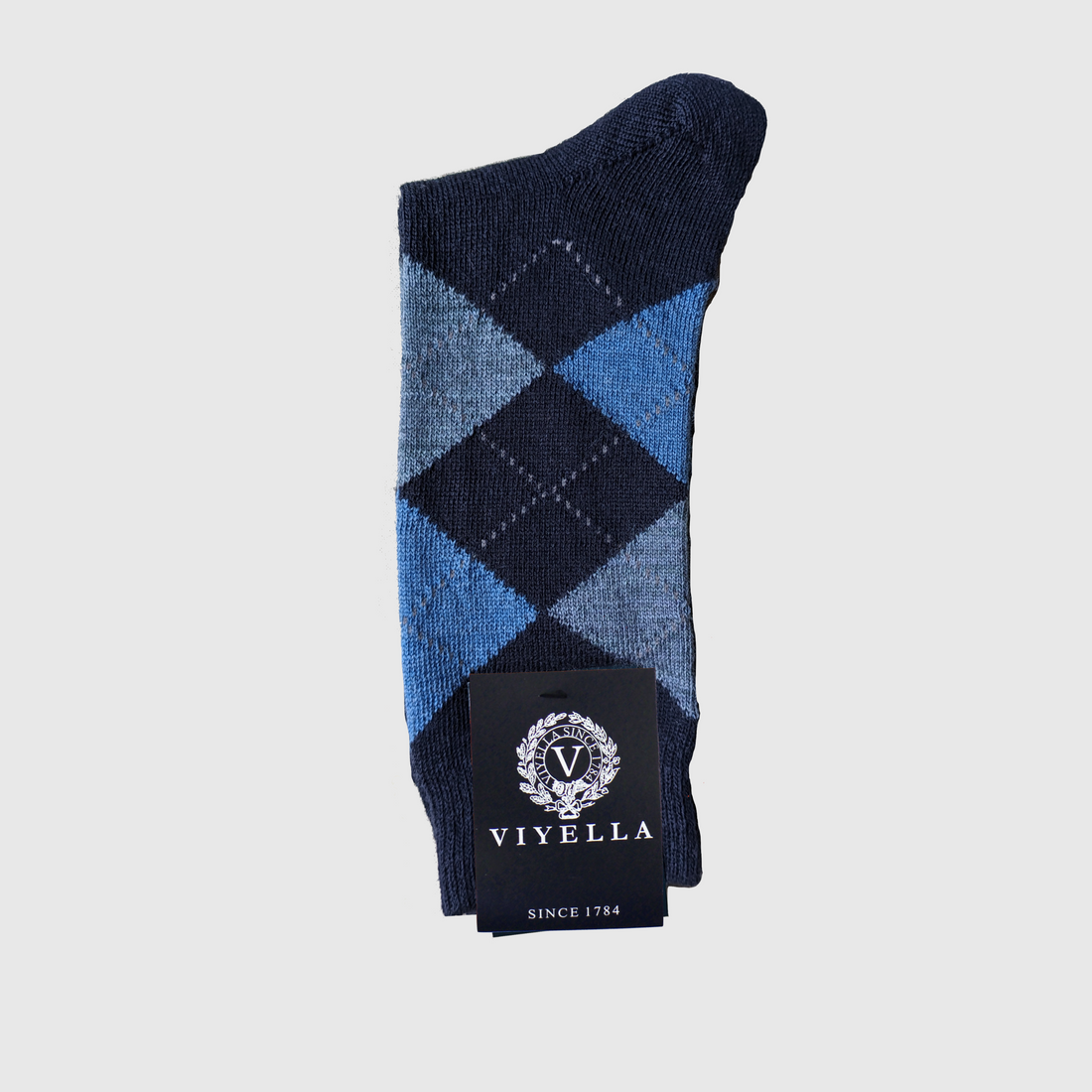 Viyella Argyle Socks - Navy