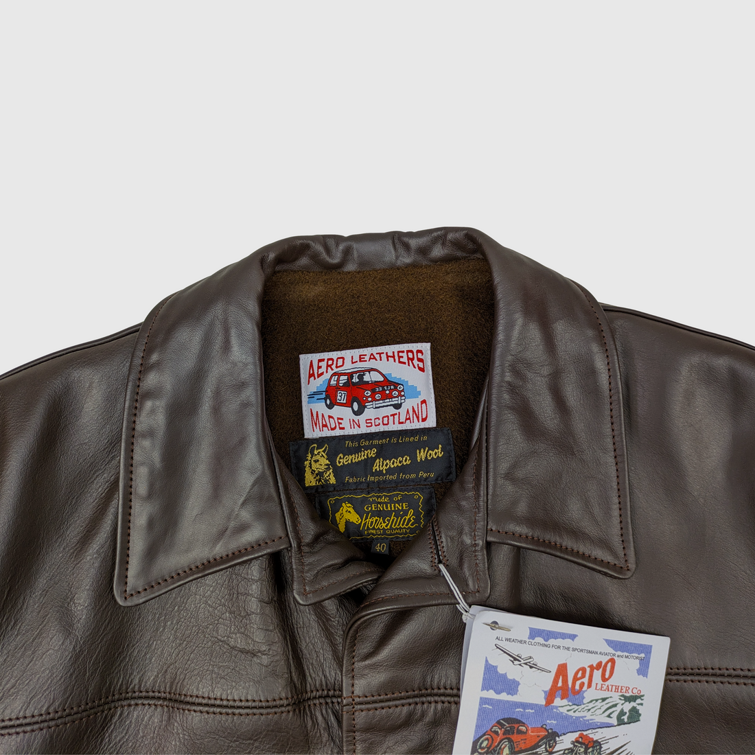 Aero Leathers Veste De Rallye - Brown Horsehide