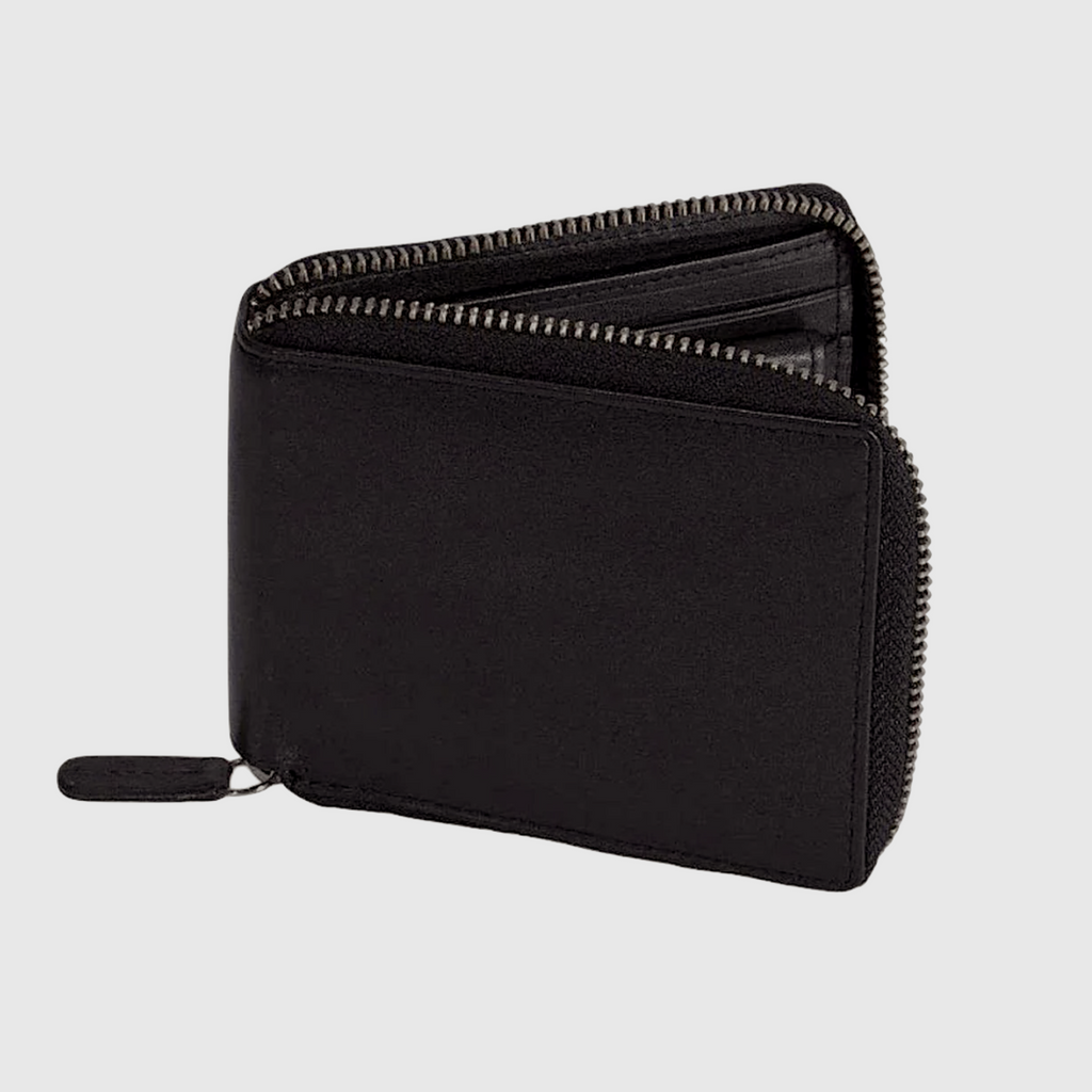 Dents Zip Wallet - Black Grain Leather - 5519 – Jump The Gun