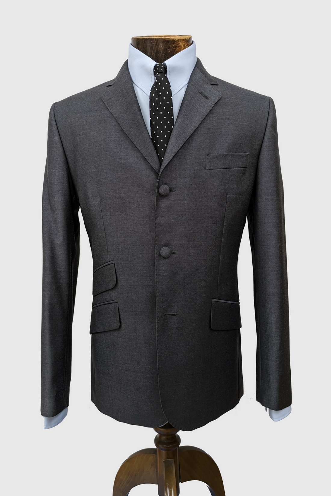 Three Button Suit - Charcoal 2 Ply Tonic