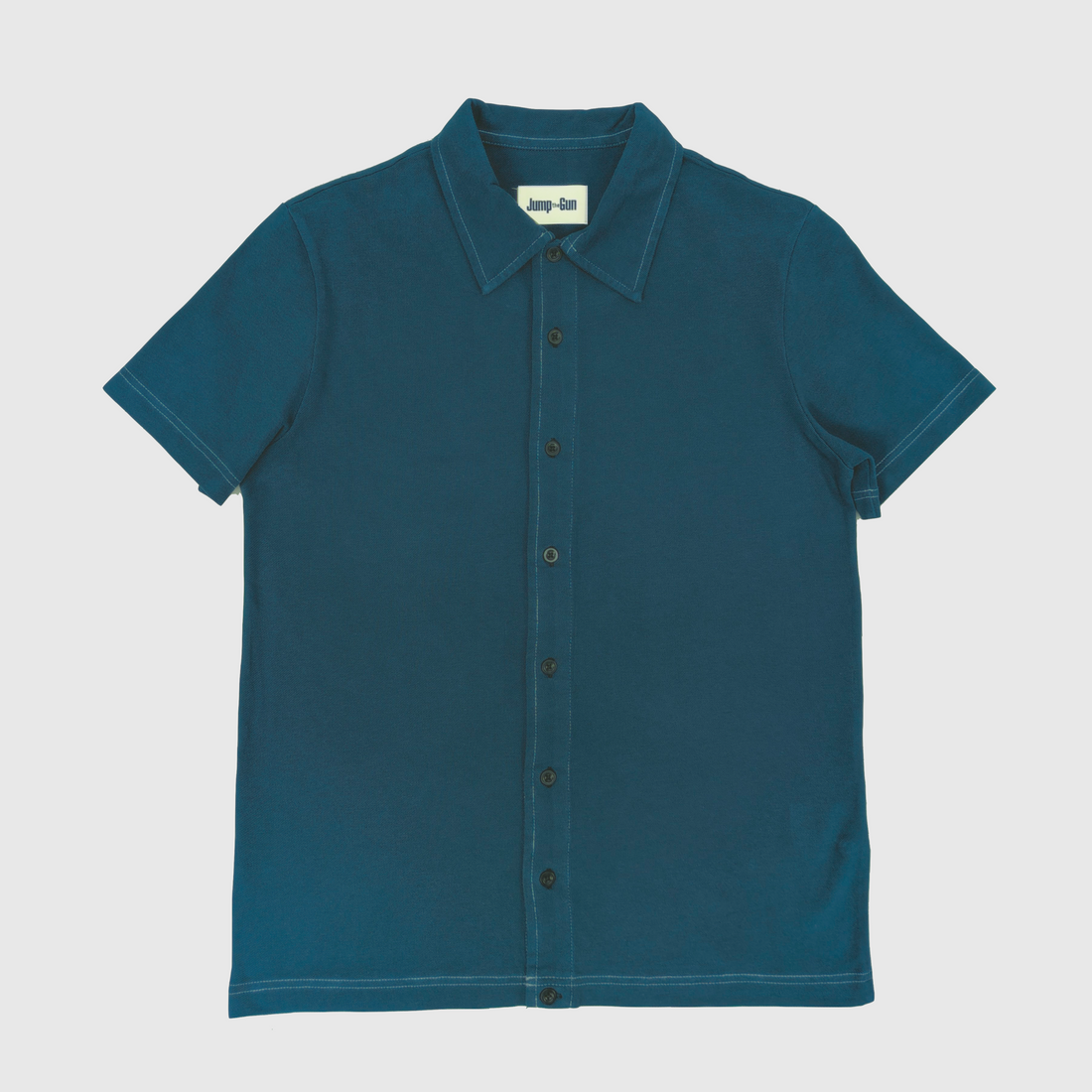 Naples Button-Through Polo - Airforce