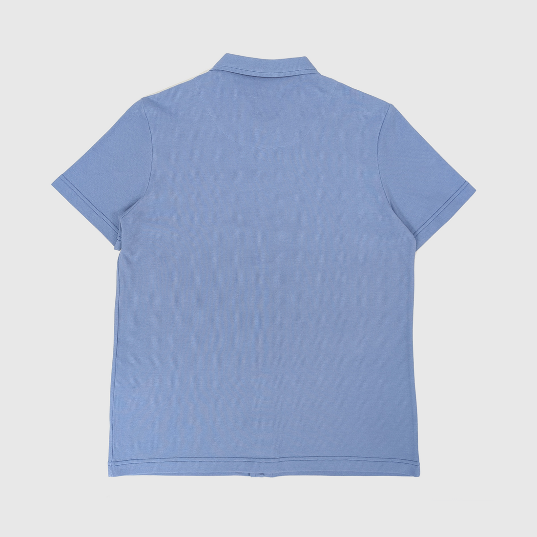 Naples Button-Through Polo Shirt - Aqua