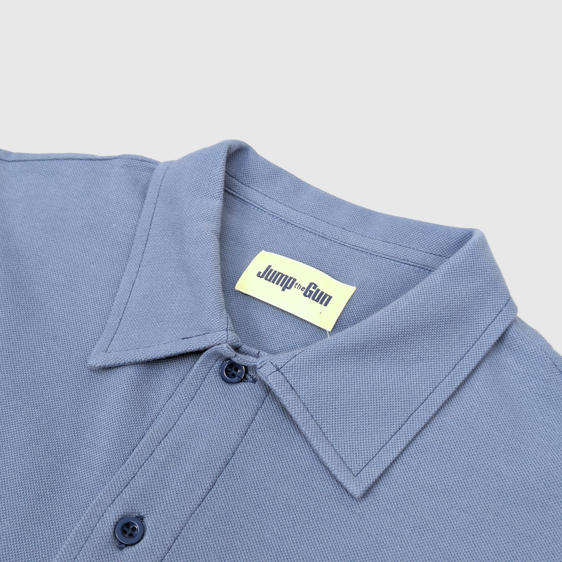 Naples Button-Through Polo Shirt - Aqua