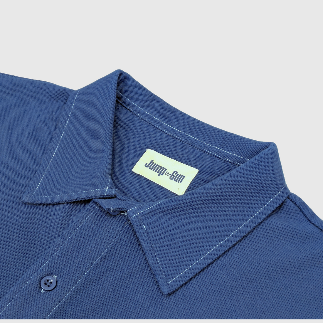 Naples Button-Through Polo Shirt - Navy