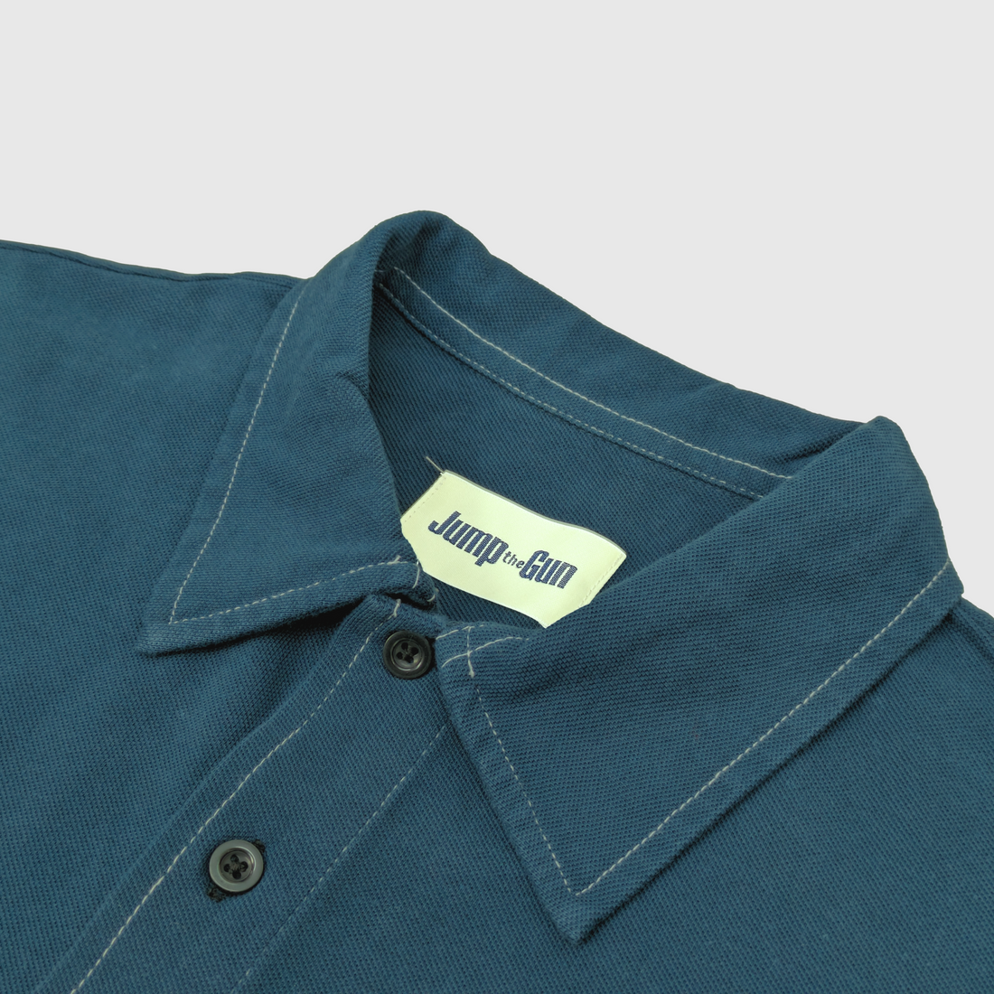 Naples Button-Through Polo - Airforce