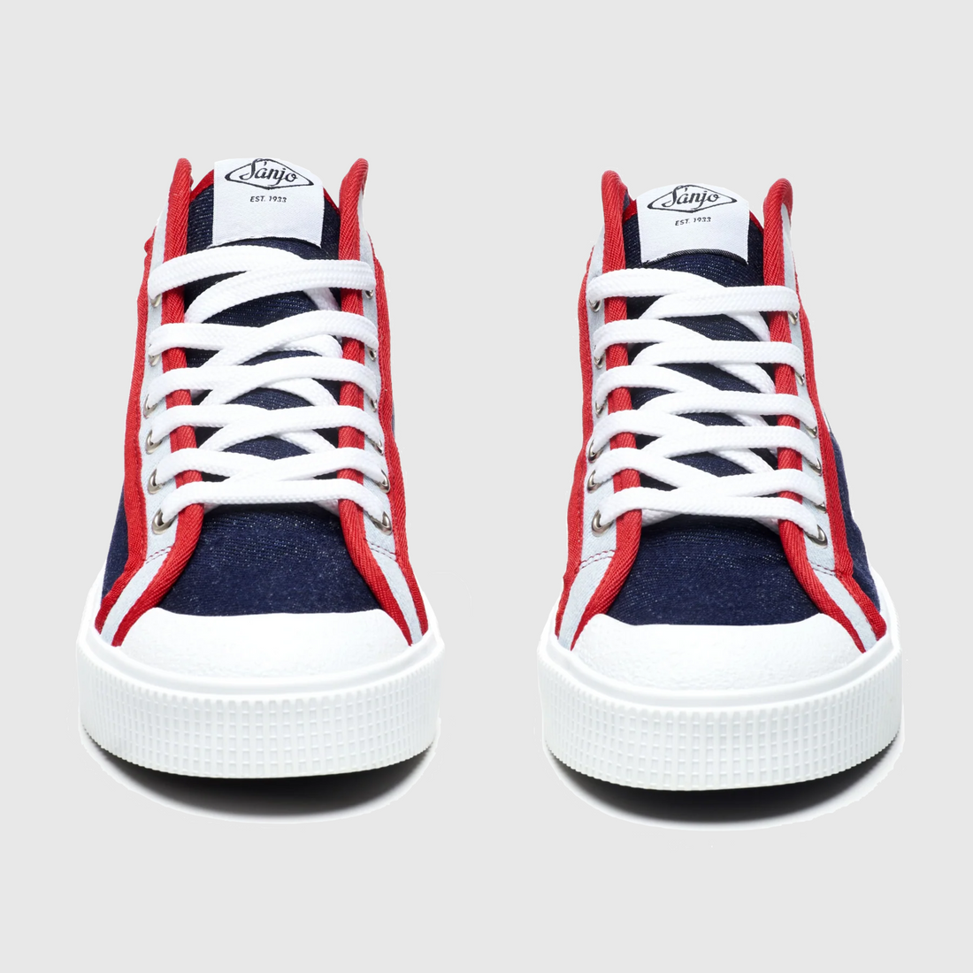 Sanjo K100 Basketball - Denim/Red