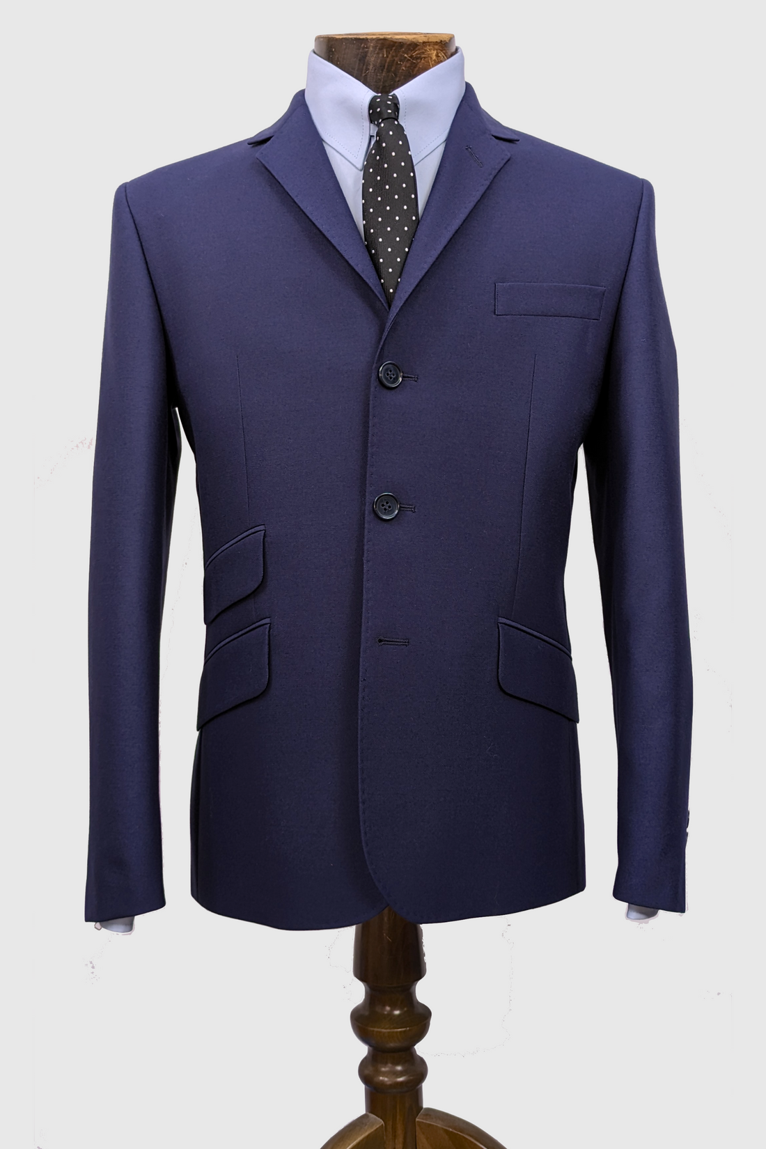 Three Button Suit - Navy Superfine Wool