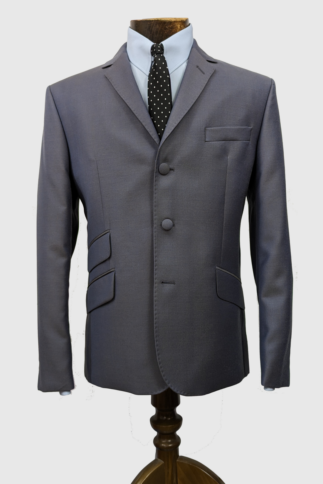 3 Button Suit - Two Tone Blue/Gold 3 Ply Tonic