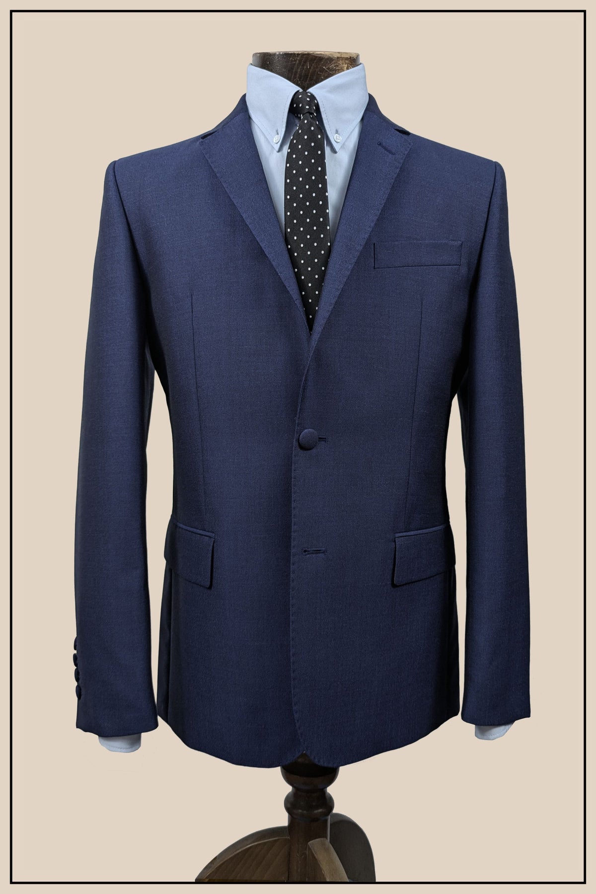 Lawford Two Button Suit - Navy Blue 3 Ply Tonic – Jump The Gun