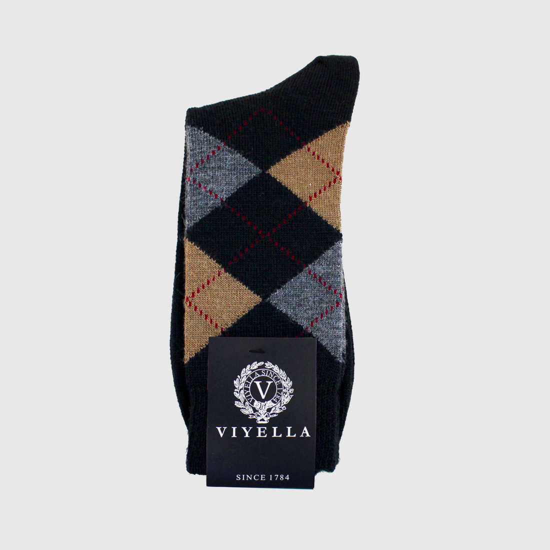 Viyella Argyle Socks - Black