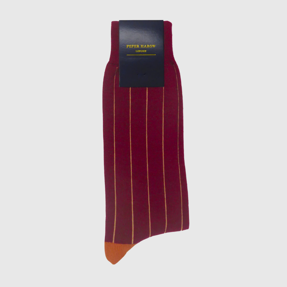 Peper Harow Sock - Pinstripe Crimson