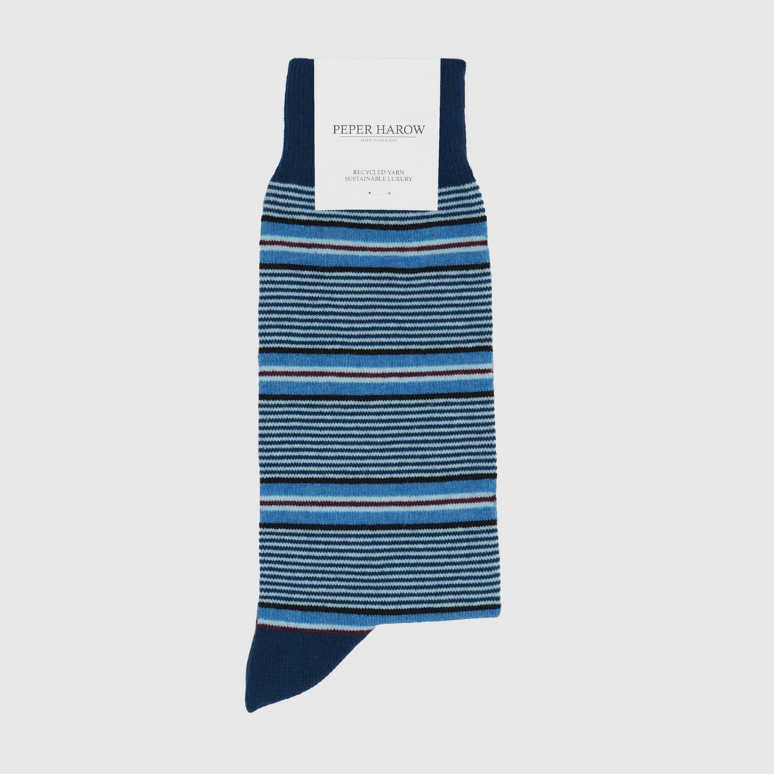 Peper Harow Sock - Multistripe Navy