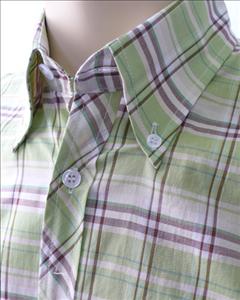 JTG Light Green Check S/S