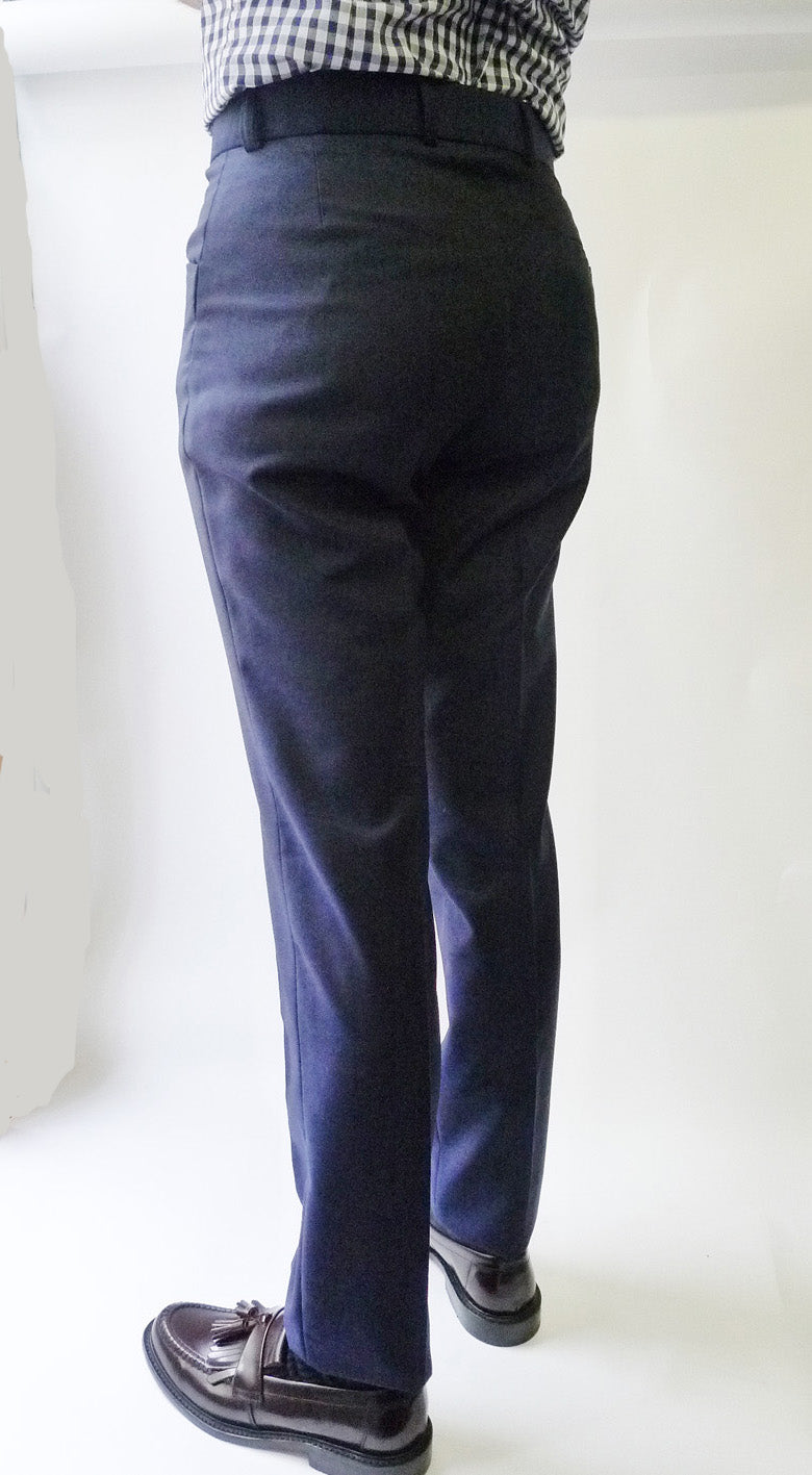 Suit Trousers - 3 Ply Navy Tonic