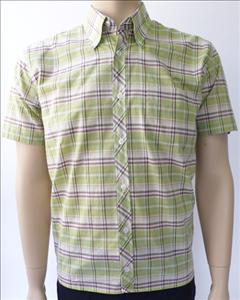 JTG Light Green Check S/S