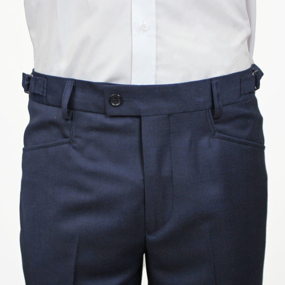 Three Button Suit - Superfine Navy Birdseye