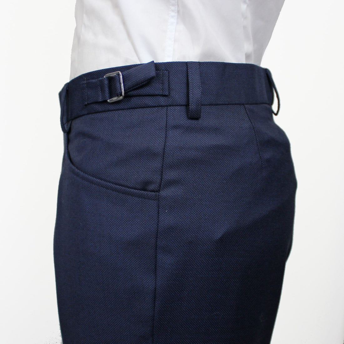 Three Button Suit - Superfine Navy Birdseye