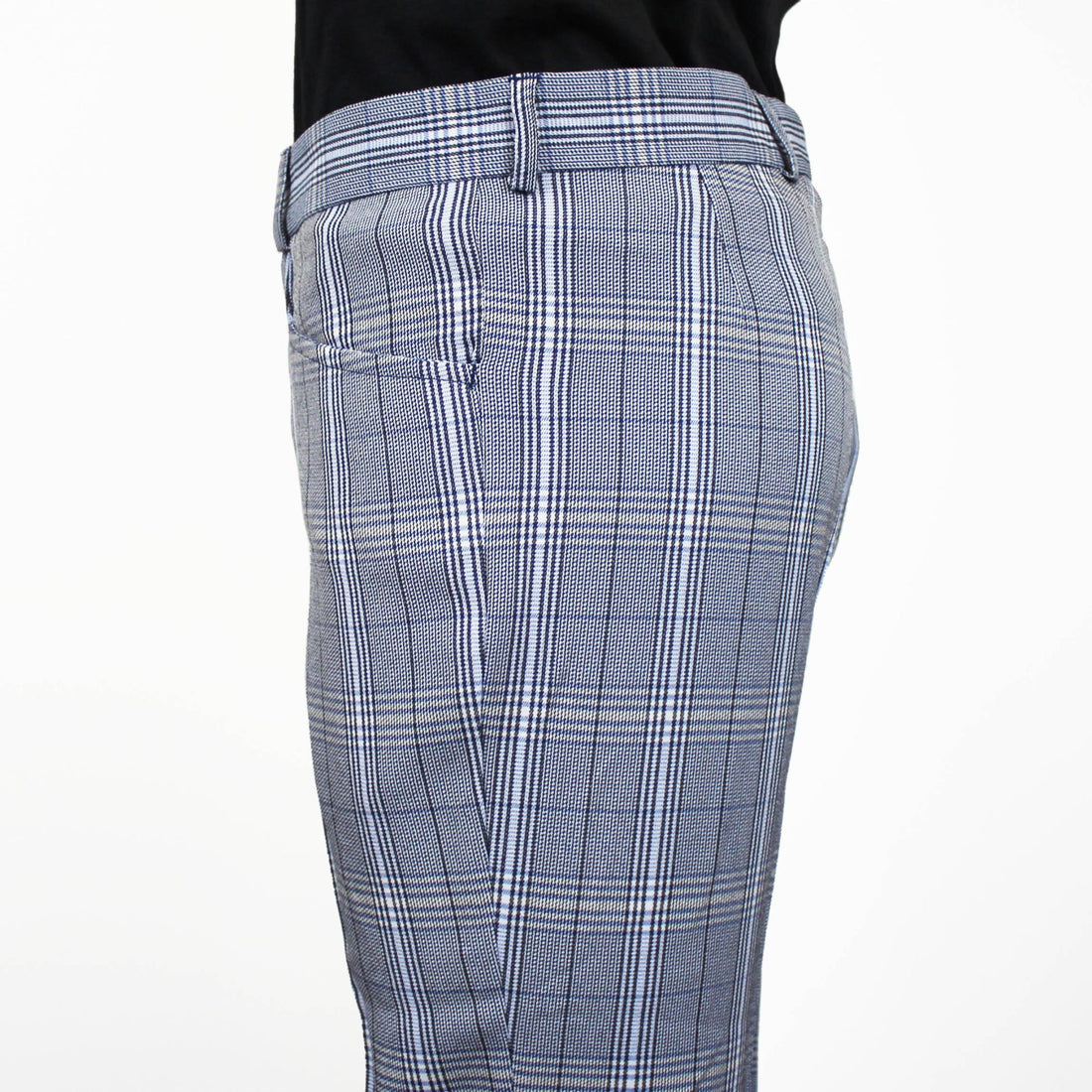 Sta Prest Trousers - Blue Check