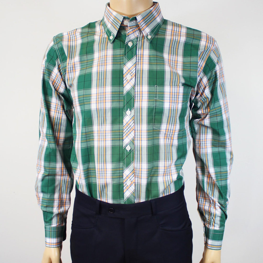 Green Bright check 058 L/S