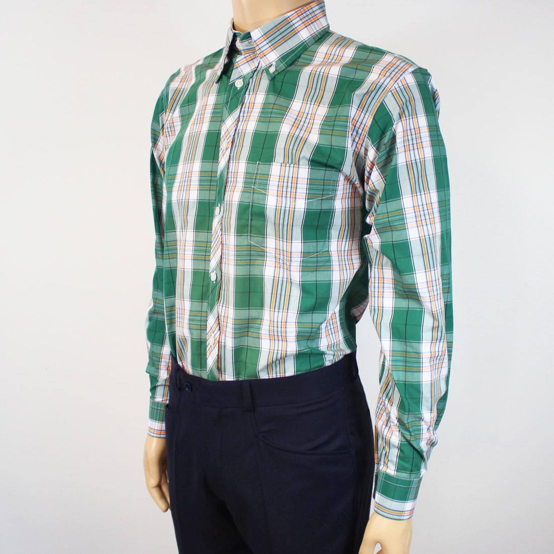 Green Bright check 058 L/S