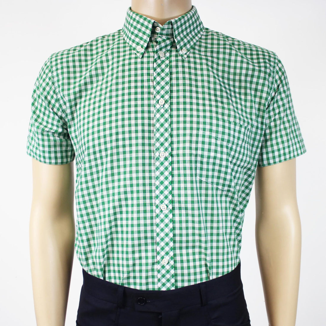 JTG Green Gingham S/S