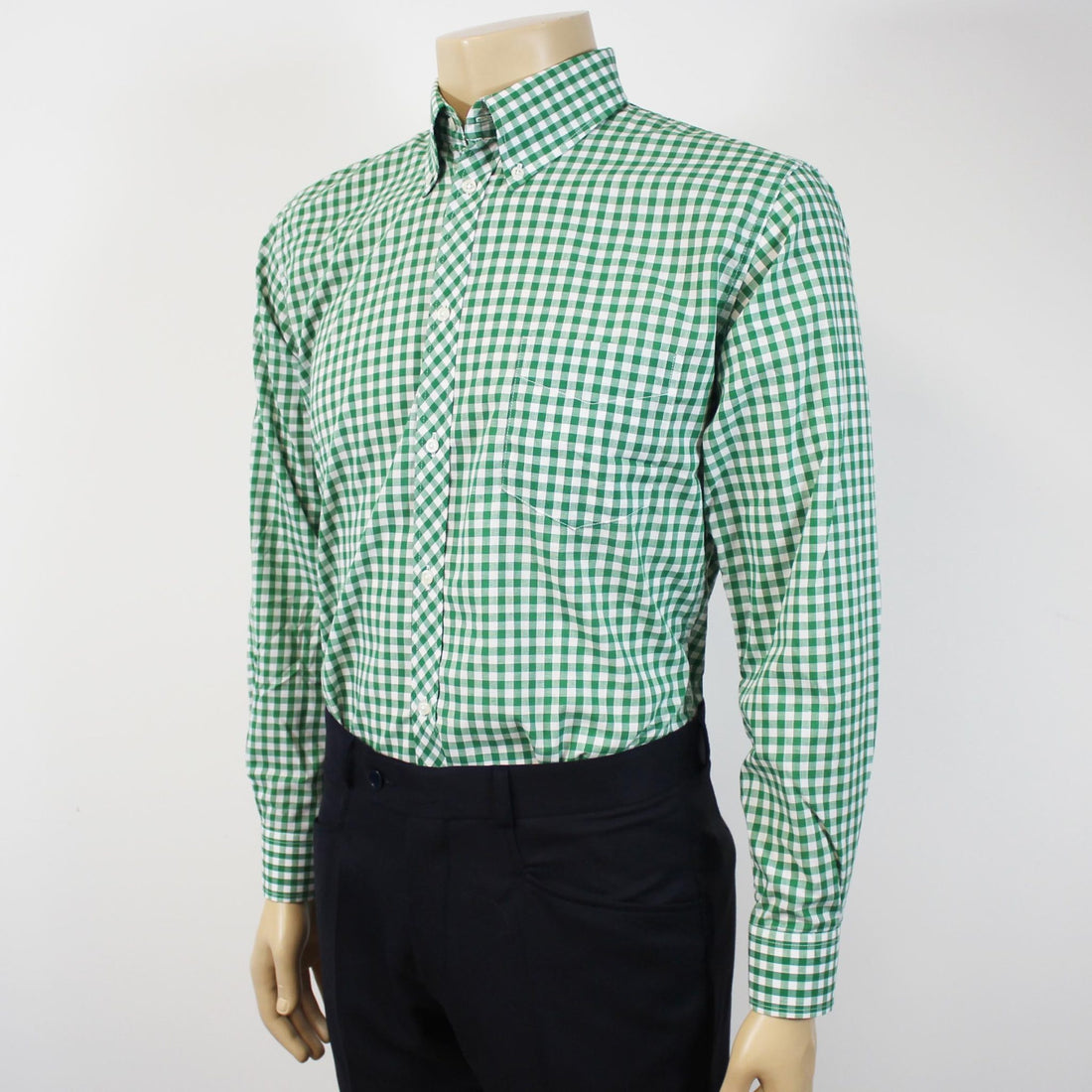 JTG Green Gingham L/S