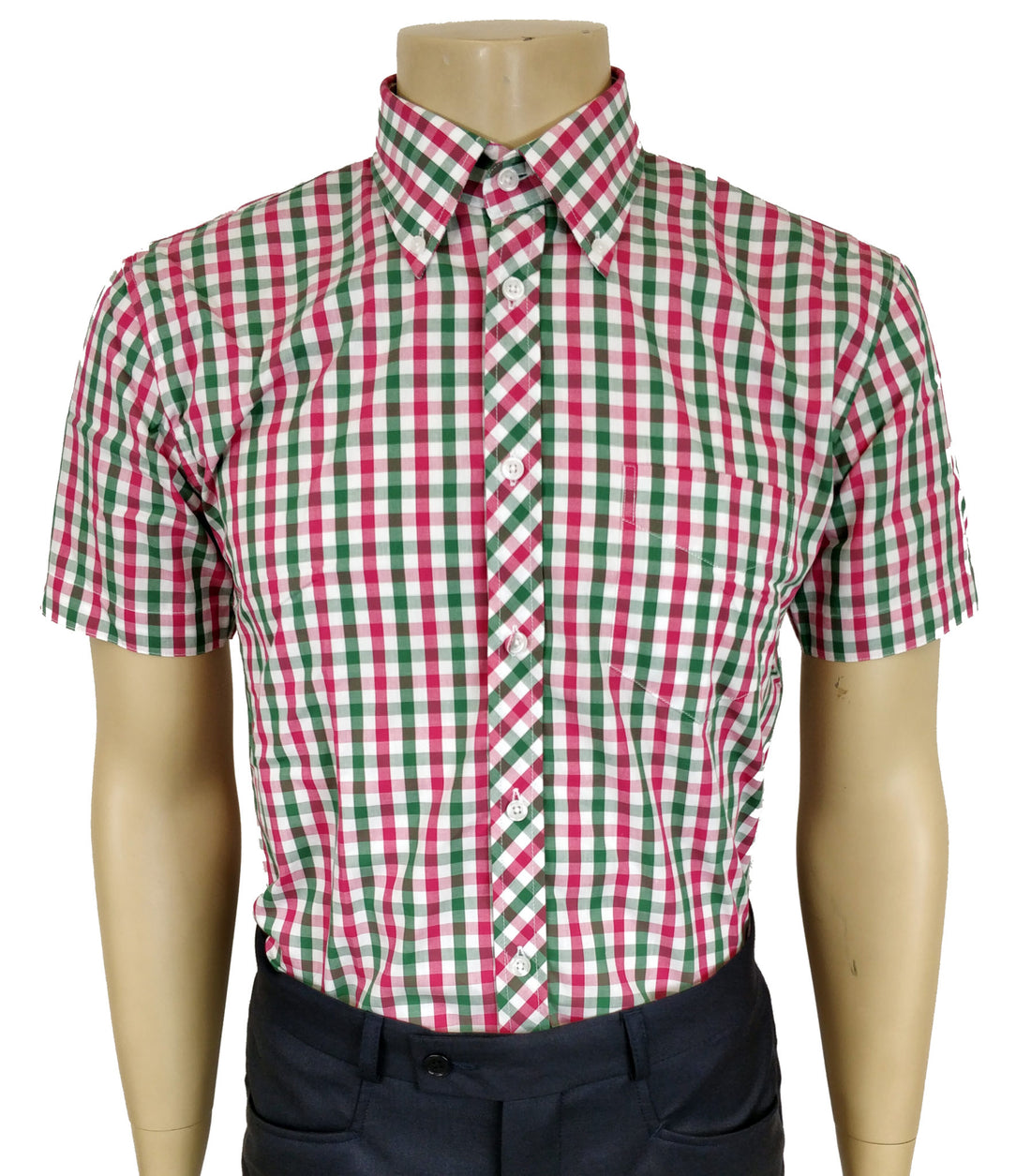 Green/Pink Gingham S/S 062