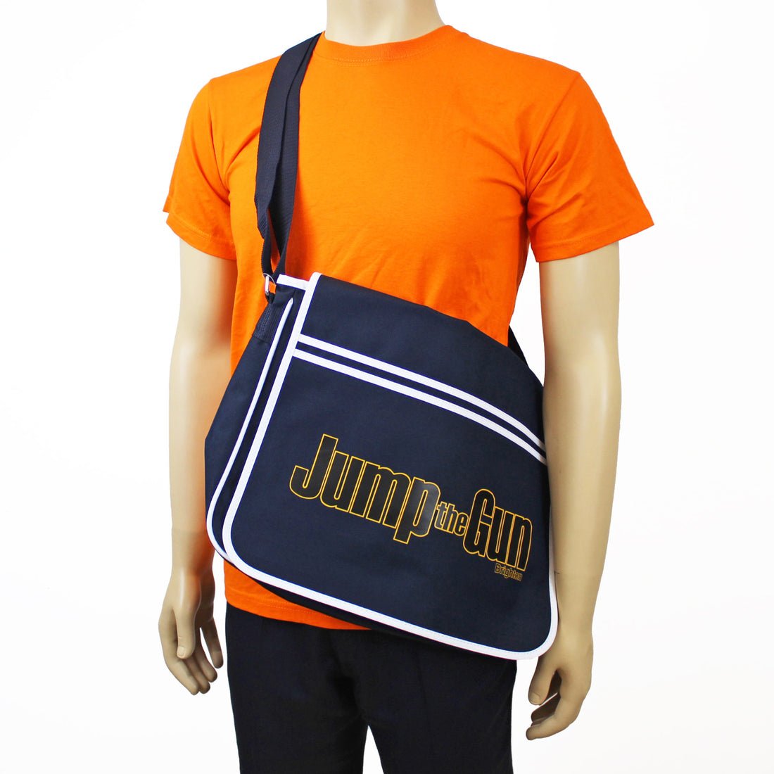 JtG Messenger Bag - Black/Gold Logo