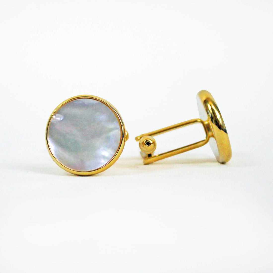 Mother Of Pearl Cufflinks - Gold