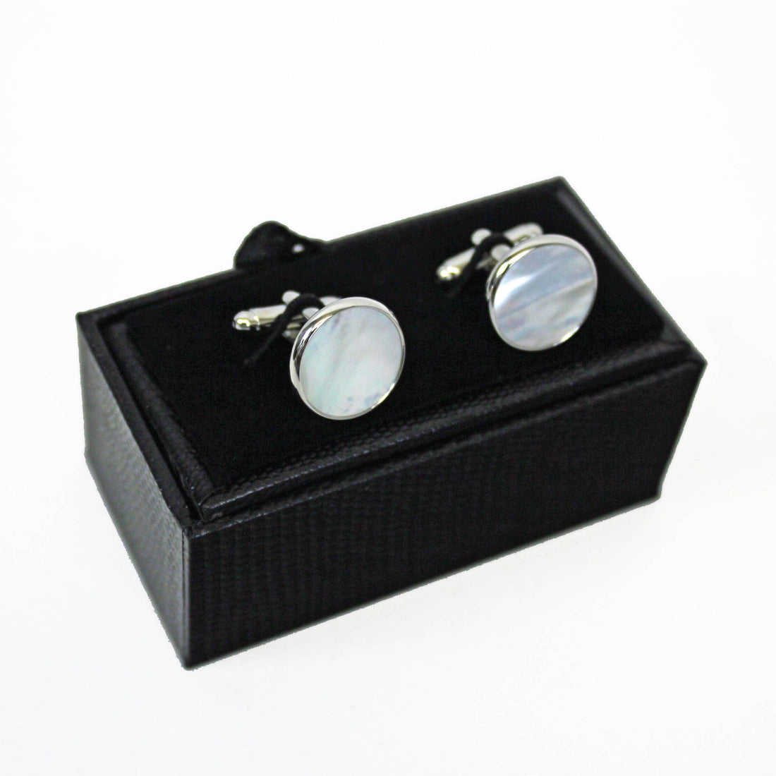 Mother Of Pearl Cufflinks - Silver