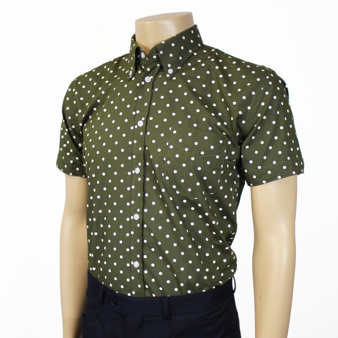 Olive Polka Dot S/S