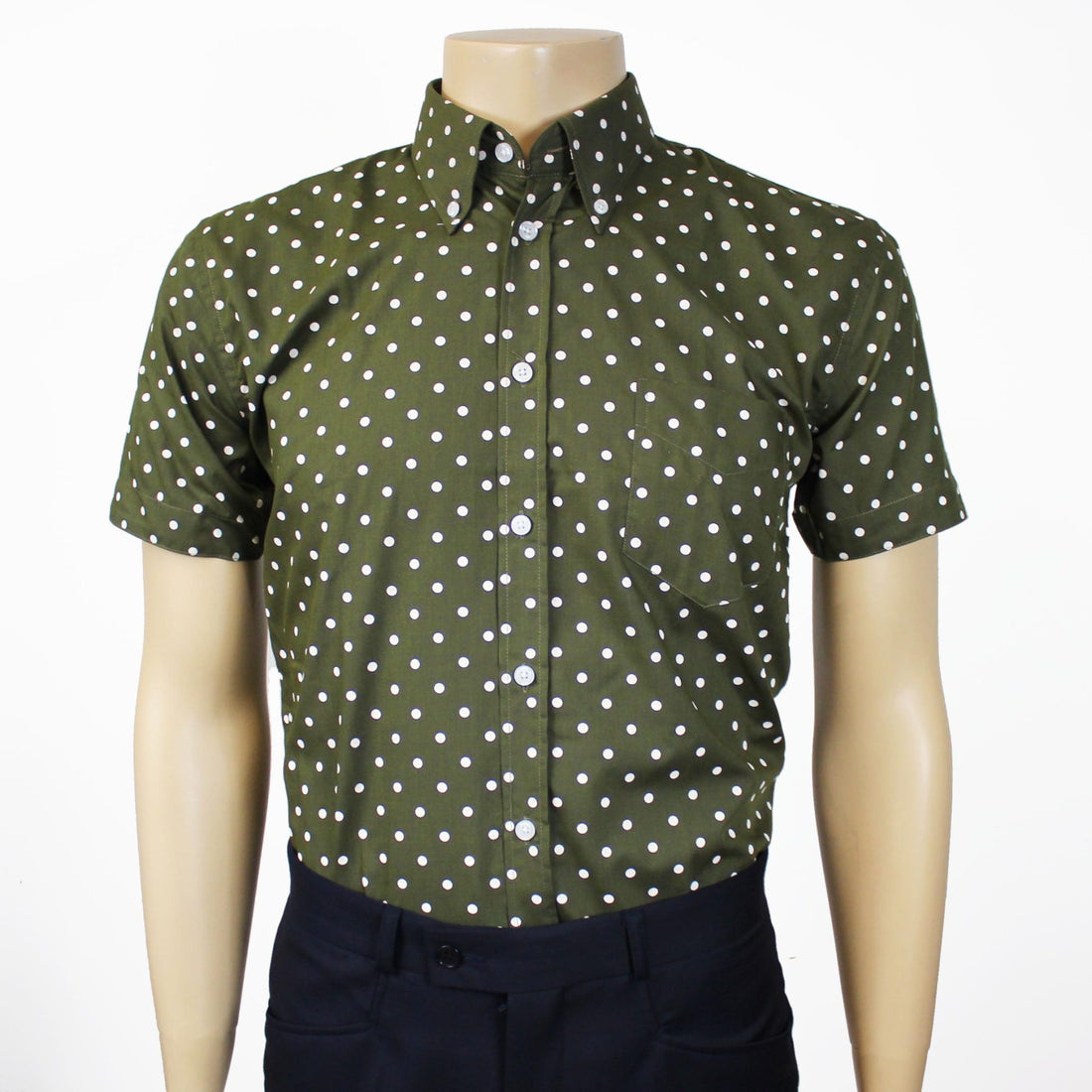 Olive Polka Dot S/S