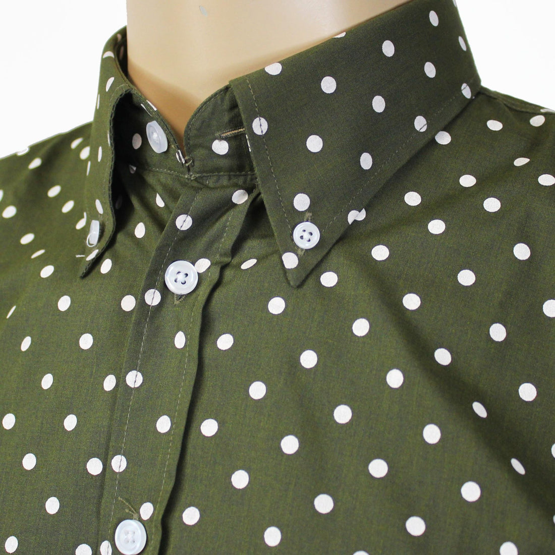 Olive Polka Dot S/S