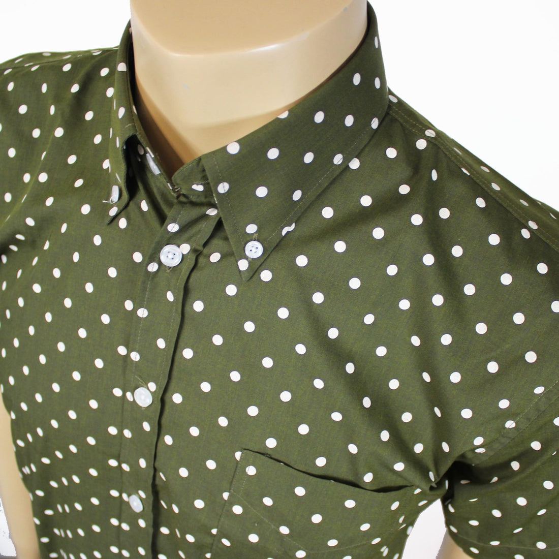 Olive Polka Dot S/S