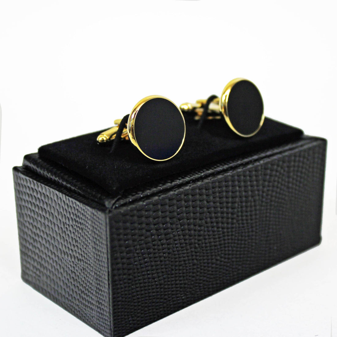 Onyx Cufflinks - Gold