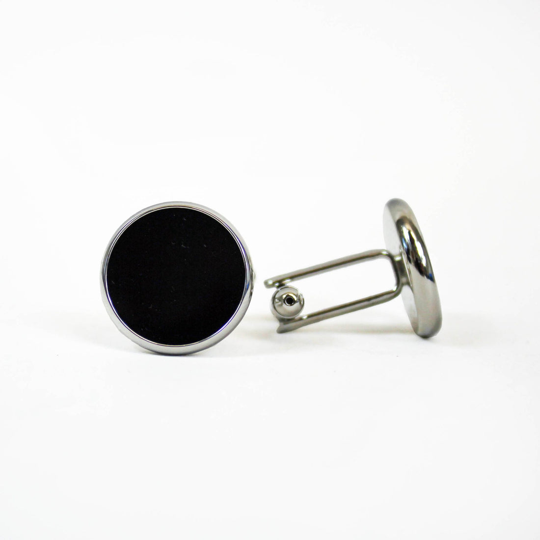 Onyx Cufflinks - Silver