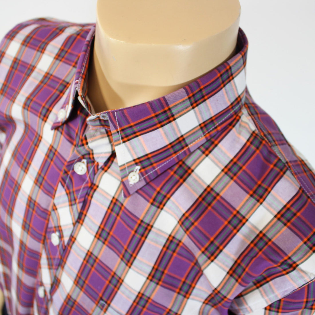 Purple Bright Check S/S 057