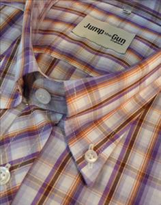 Purple/Orange Check S/S