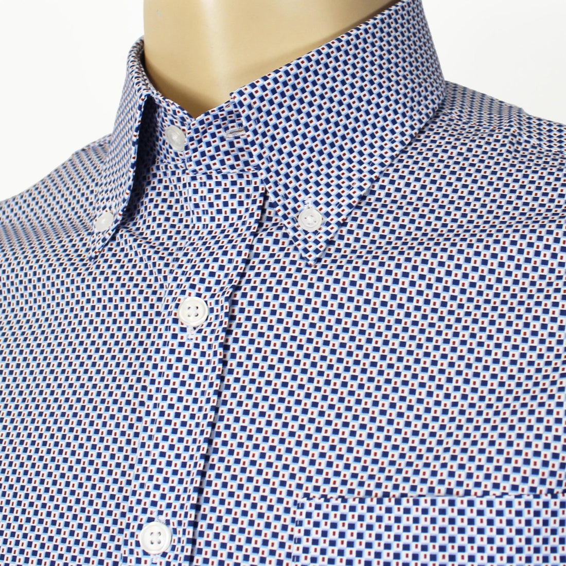 Short Sleeve Button Down - Red Dot