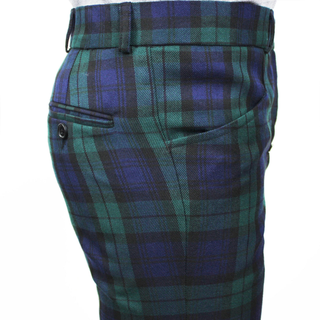 Sta Prest Trousers - Black Watch Tartan