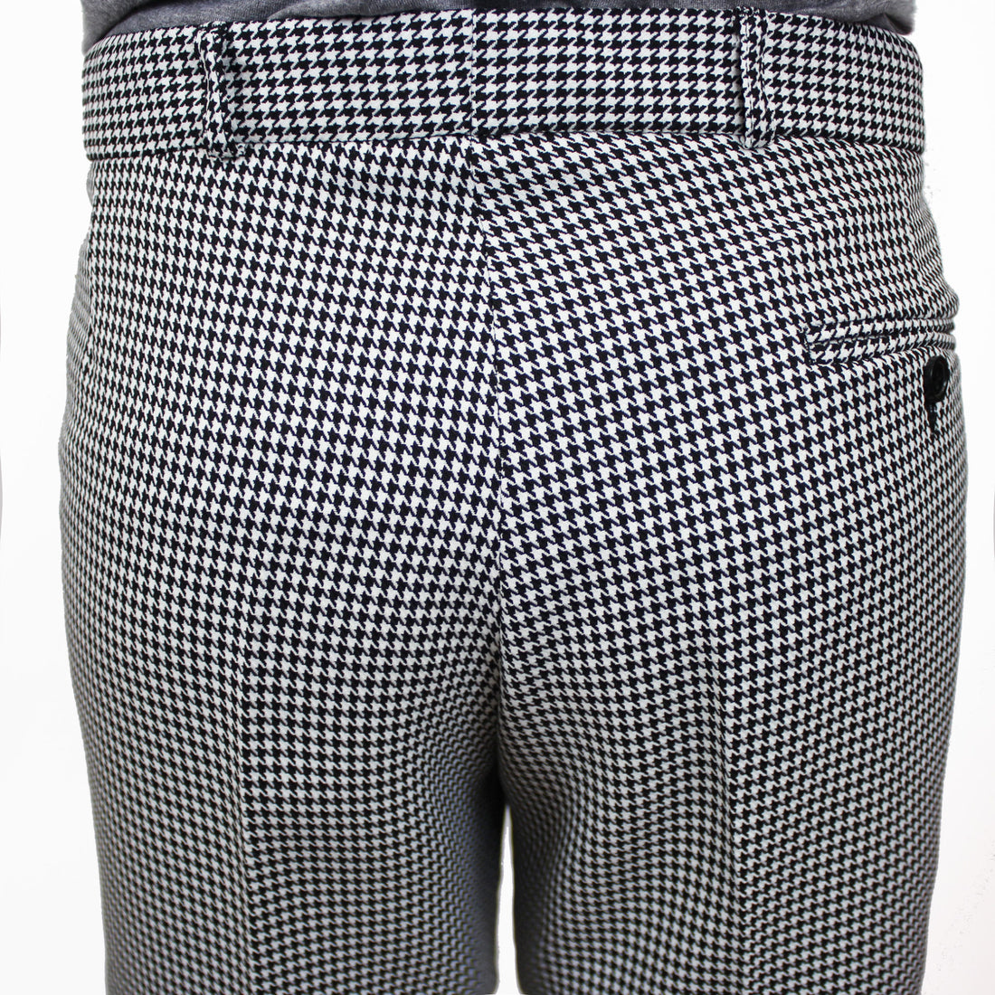 Sta Prest Trousers - Black/White Dogtooth