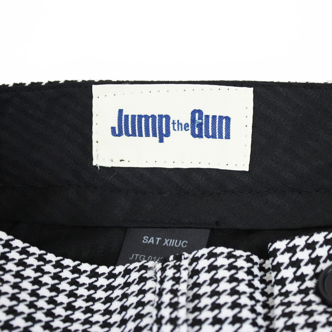 Sta Prest Trousers - Black/White Dogtooth