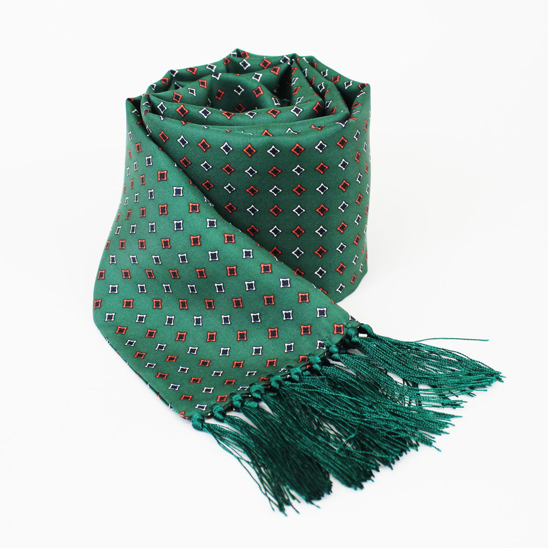 Knightsbridge Silk Scarf - Green Diamond