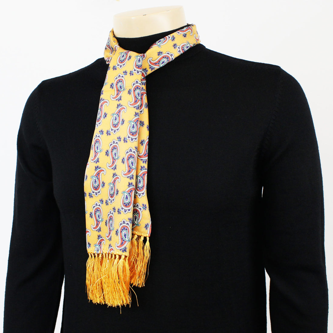 Knightsbridge Silk Scarf - Gold Paisley