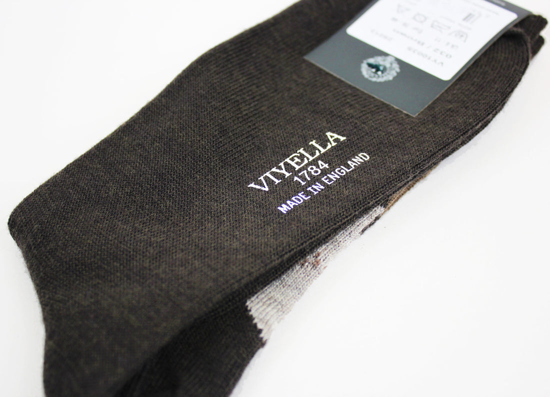 Viyella Argyle Socks - Brown