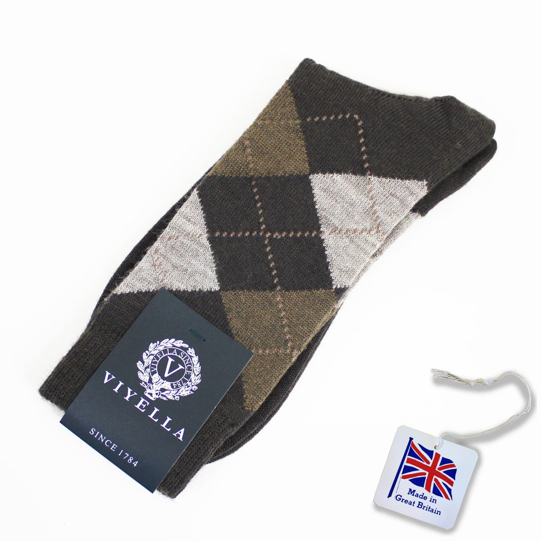 Viyella Argyle Socks - Brown