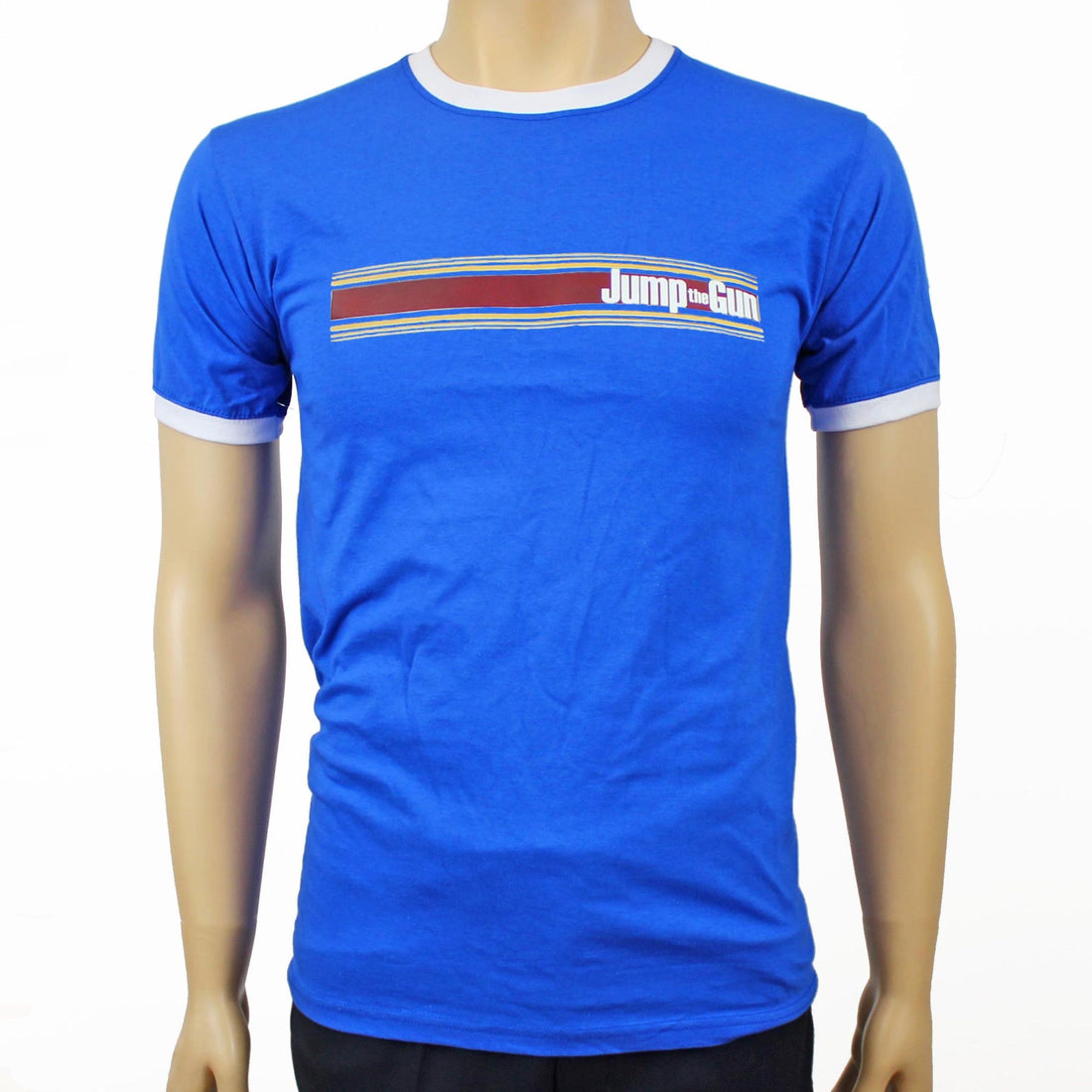 Burg Stripe Logo Ringer t-shirt