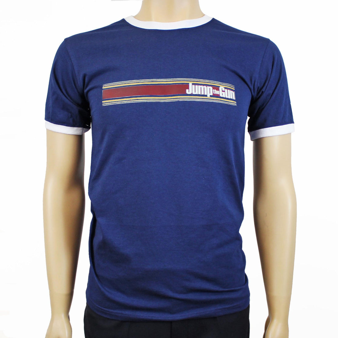 Burg Stripe Logo Ringer t-shirt