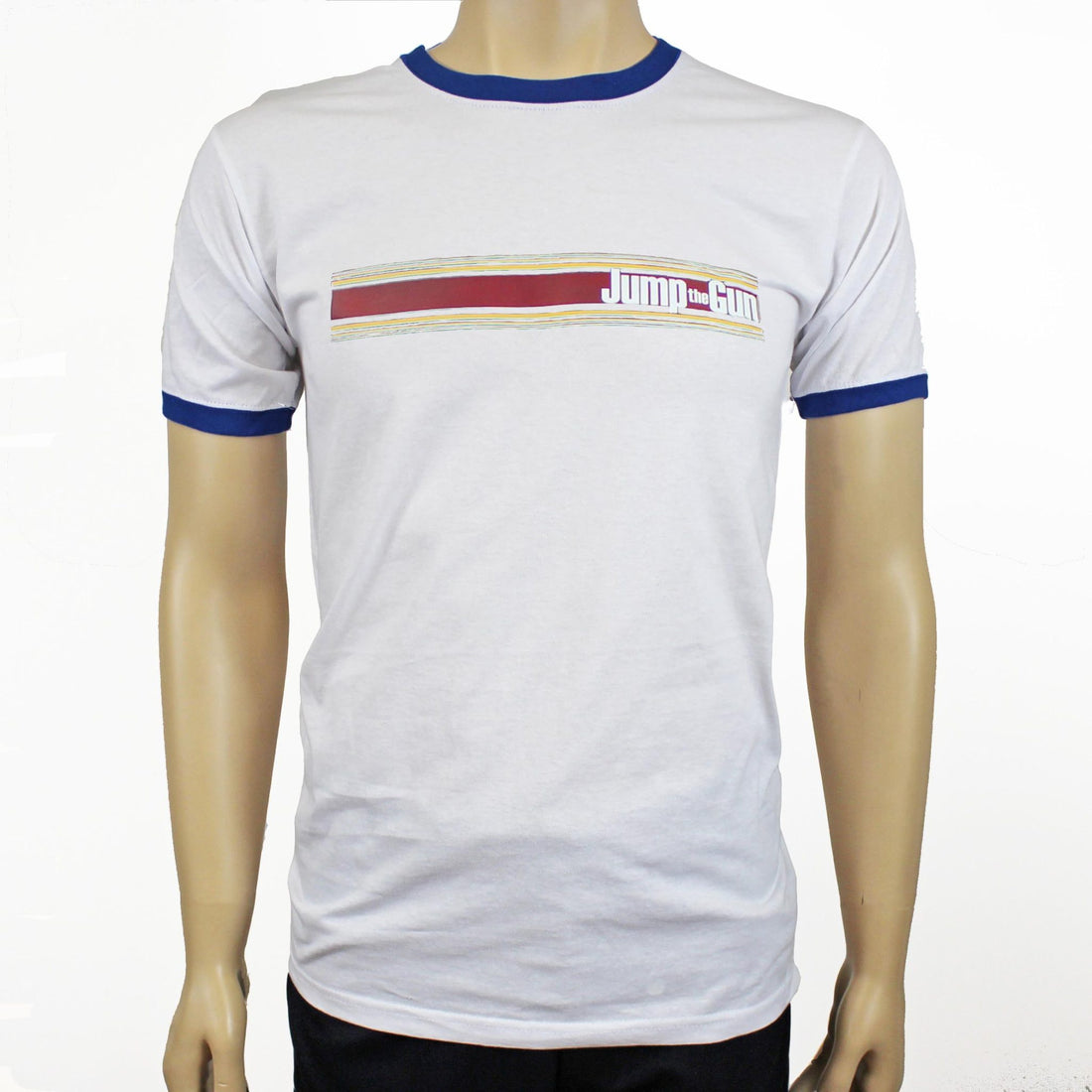 Burg Stripe Logo Ringer t-shirt